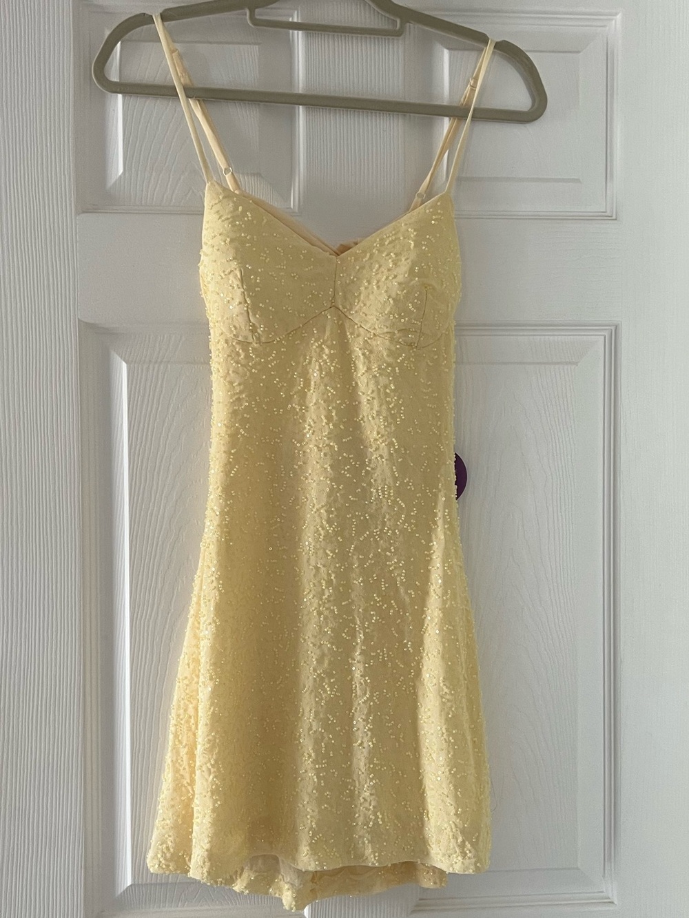 Windsor Pale Yellow Mini Slip Dress
